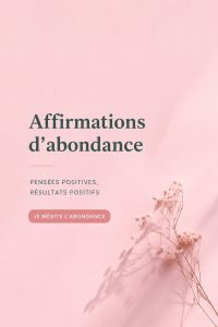 Une illustration inspirante sur les affirmations d'abondance avec des couleurs apaisantes.
