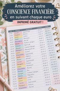 Femme utilisant un tableau pour suivre ses dépenses financières.