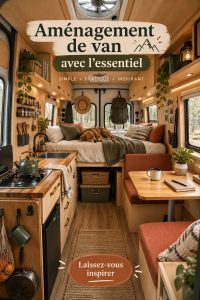 Aménagement intérieur d'un van fonctionnel et esthétique