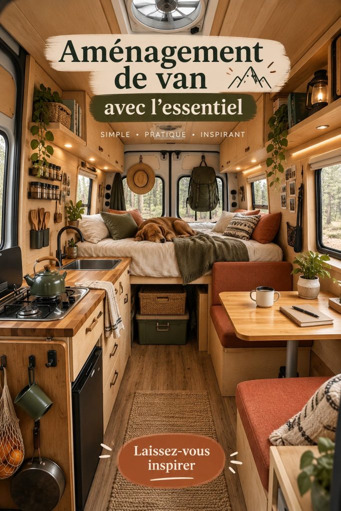 Aménagement intérieur d'un van fonctionnel et esthétique