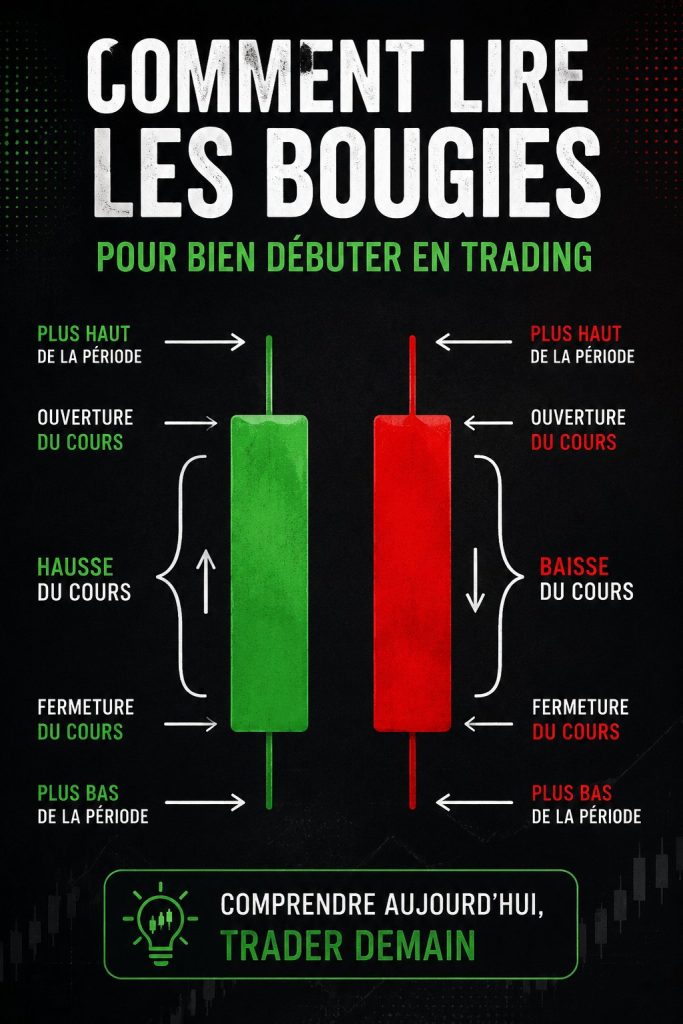 Une femme passant en revue des graphiques boursiers et des cotations, symbolisant l'apprentissage du trading.