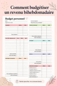 Femme heureuse en train de gérer son budget à l'aide de papiers et d'un ordinateur.