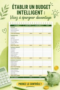Femme souriante tenant un carnet et un stylo, réfléchissant à son budget familial.
