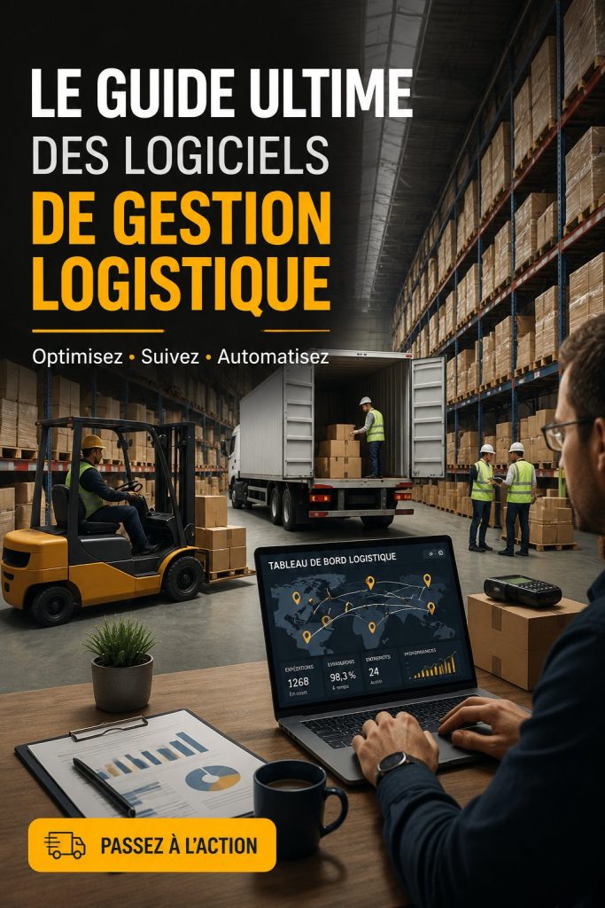 Image d'une femme analysant des solutions logistiques sur un ordinateur, en quête d'un logiciel de gestion efficace.