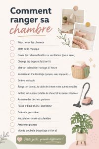 Chambre à coucher organisée avec des éléments de rangement pratiques.