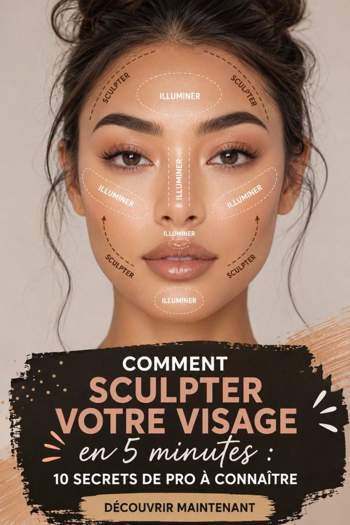Maquillage de contouring rapide sur un visage féminin