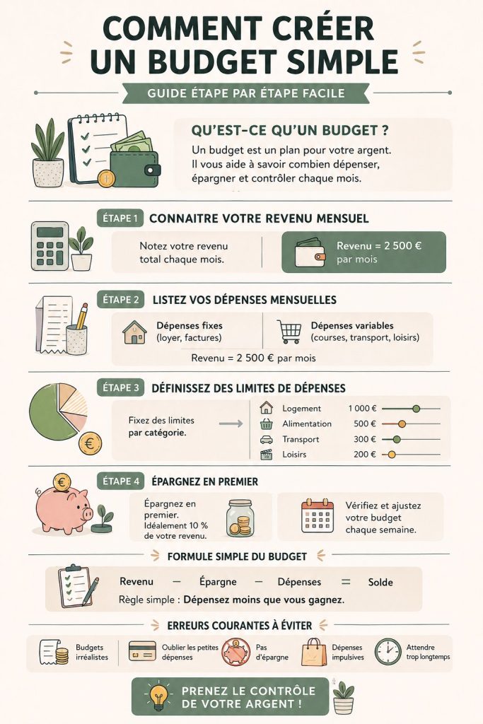 Femme créant un budget dans un carnet avec un sourire satisfait.