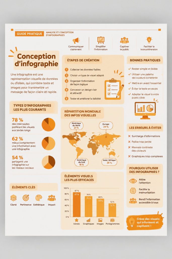 Exemple d'infographie colorée illustrant des données de manière claire
