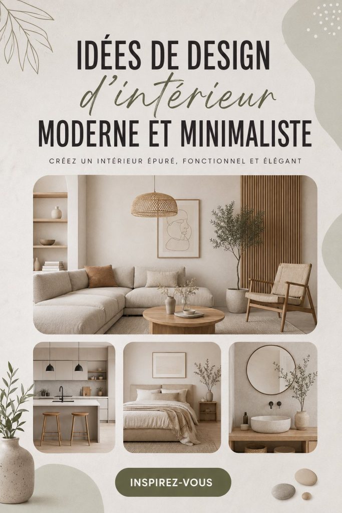 Salon moderne avec un design minimaliste