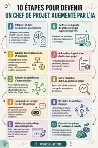 Un gestionnaire de projet utilisant un outil d'intelligence artificielle pour gérer ses tâches
