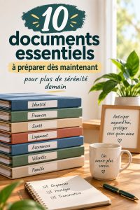 Femme souriante préparant des documents importants pour l'avenir.
