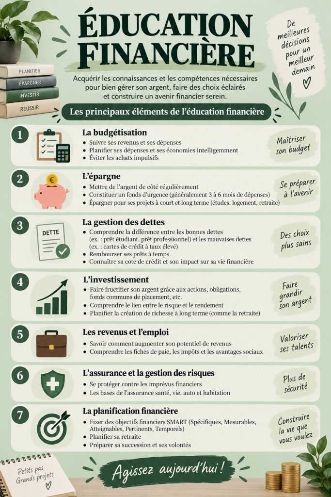 Une femme lisant un livre sur la littératie financière dans un environnement confortable.