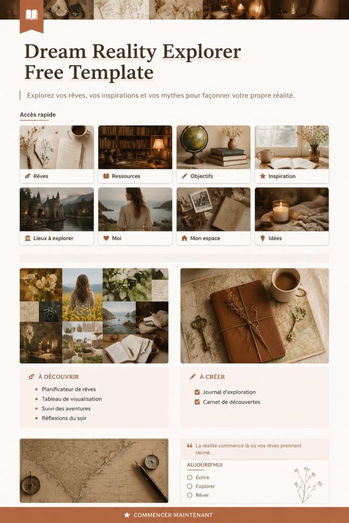 Modèle gratuit pour explorer vos rêves et aspirations personnelles