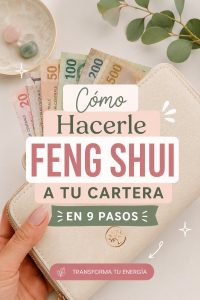 Femme appliquant le feng shui à son portefeuille pour améliorer ses finances.