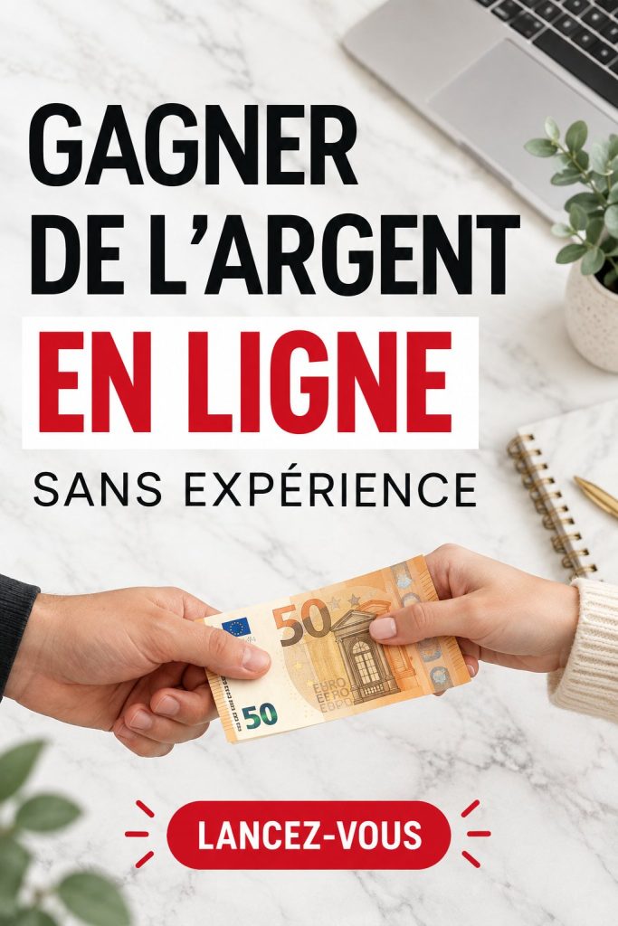 Femme souriante utilisant son ordinateur pour gagner de l'argent en ligne sans compétences spécifiques.