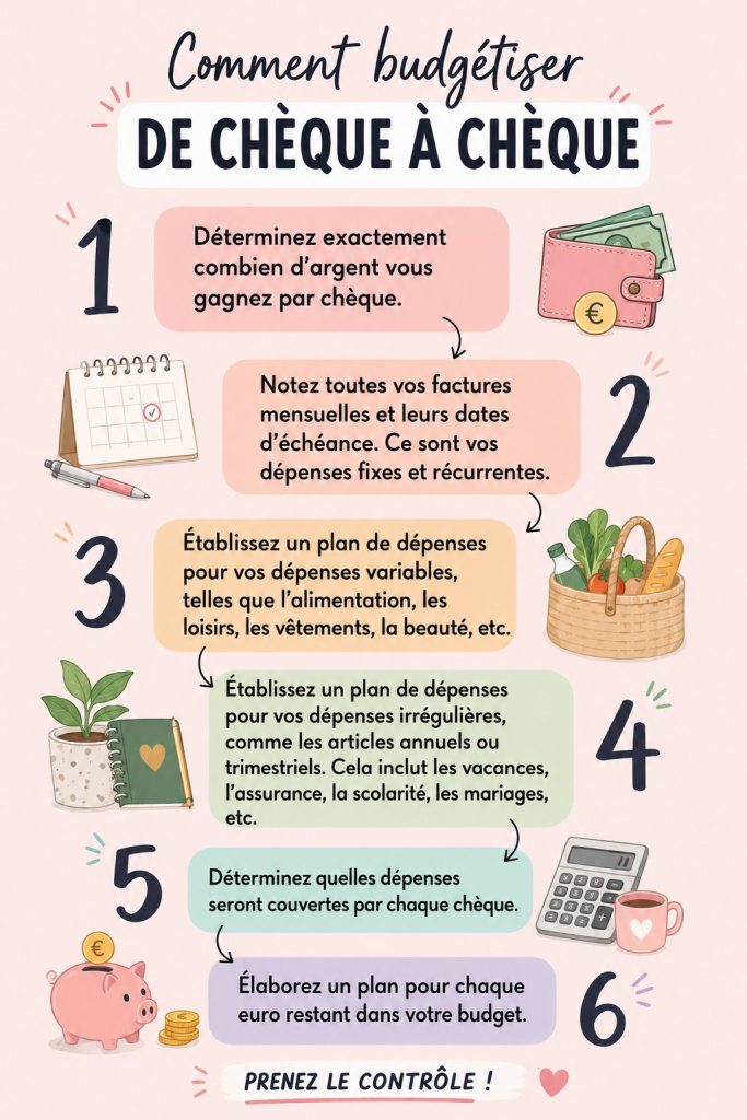 Femme organisant son budget avec un carnet et un ordinateur portable