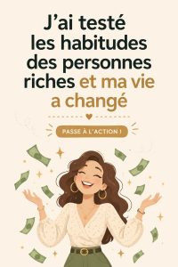 Image d'une femme méditant avec une ambiance sereine, reflétant la transformation financière
