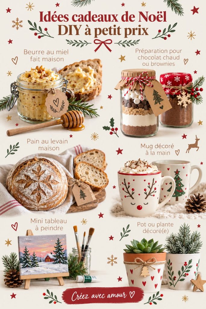 Cadeaux DIY colorés et créatifs pour Noël, montrant l'amour et la personnalisation.