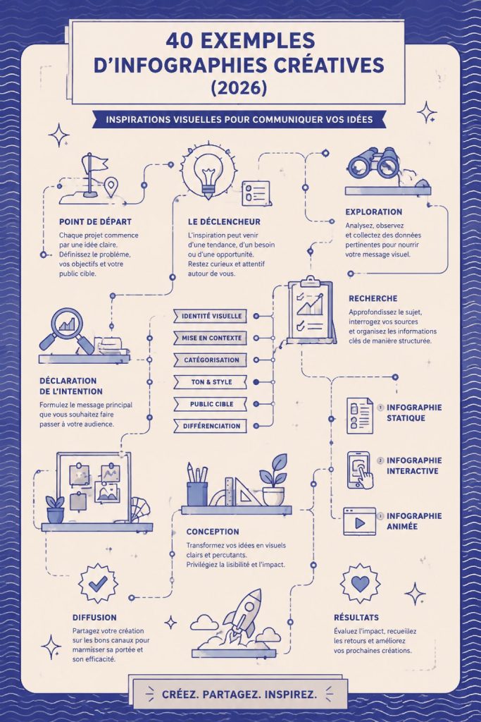 Exemple d'infographie créative inspirante pour projets