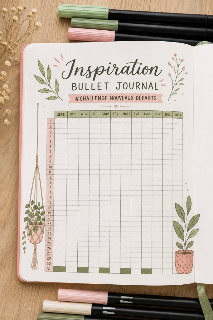 Présentation de bullet journals avec des pages créatives et inspirantes.