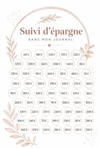 Une femme tenant un journal de budget pour suivre ses économies, symbolisant une gestion financière efficace.