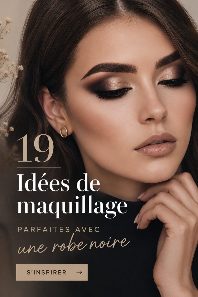 Maquillage élégant pour une robe noire en soirée