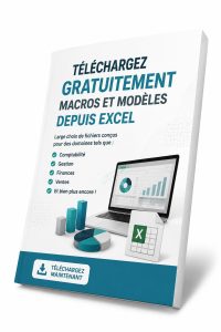 Visuel de modèles Excel gratuits pour la gestion d'entreprise sur fond clair.