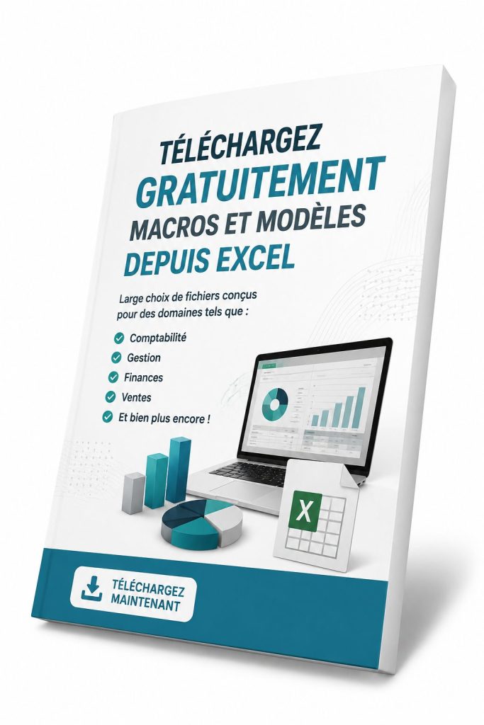 Visuel de modèles Excel gratuits pour la gestion d'entreprise sur fond clair.