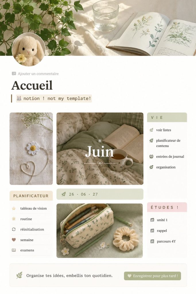 Femme utilisant Notion pour organiser son espace de travail, avec une décoration inspirante et fonctionnelle.