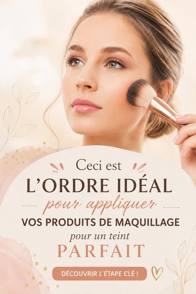 Femme appliquant son maquillage coréen étape par étape.