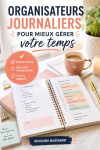 Une femme souriante utilisant un organisateur journalier pour planifier sa journée