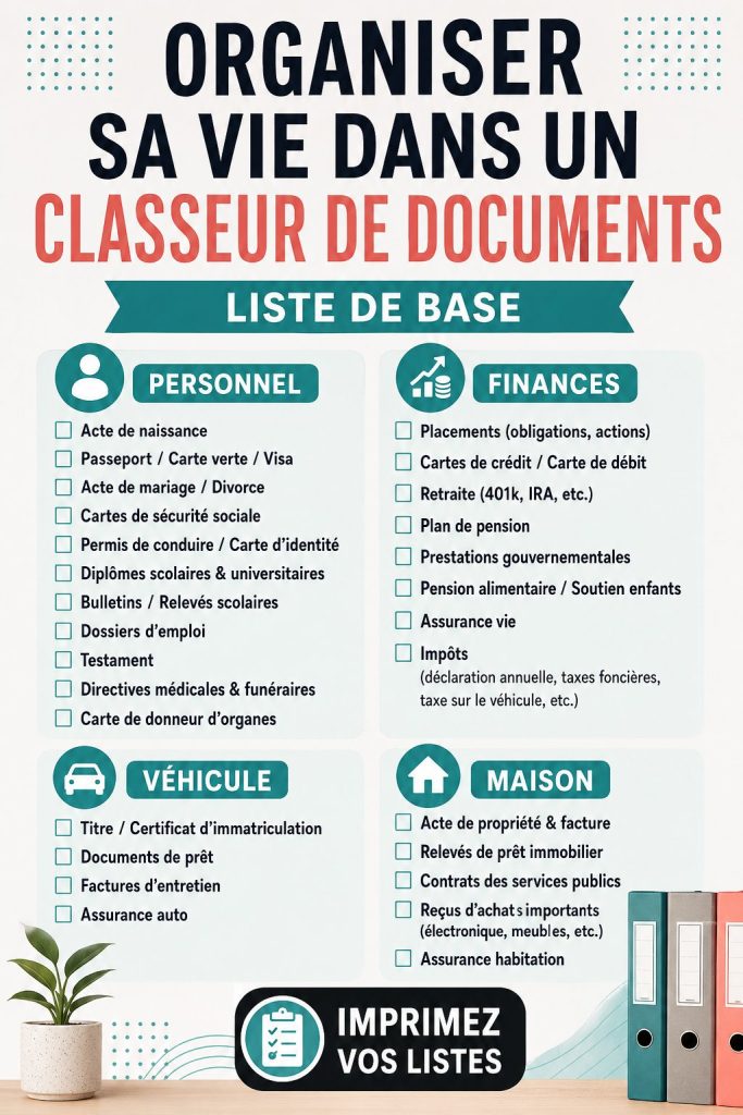 Femme organisant des documents dans un classeur de travail coloré