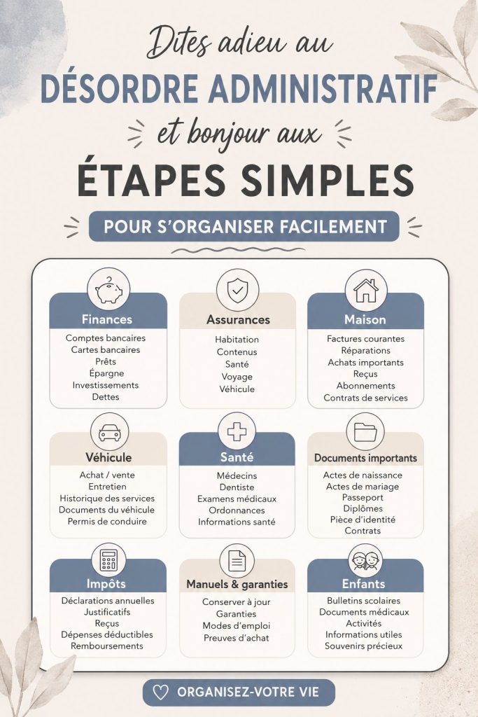 Femme en train d'organiser ses documents sur un bureau, symbolisant la simplification du désordre papier.