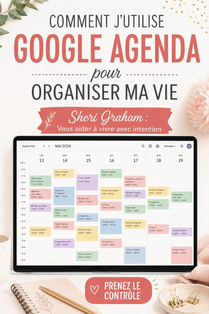 Capture d'écran de Google Calendar montrant une journée d'emploi du temps bien organisée.