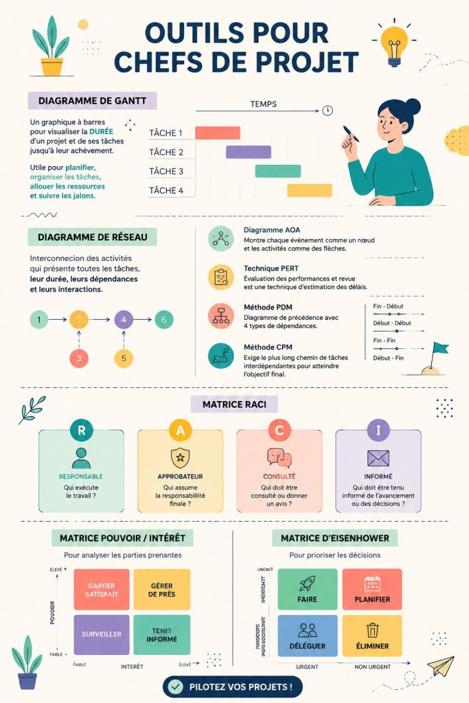 Un bureau moderne avec des outils de gestion de projet sur un ordinateur, illustrant l'efficacité au travail.