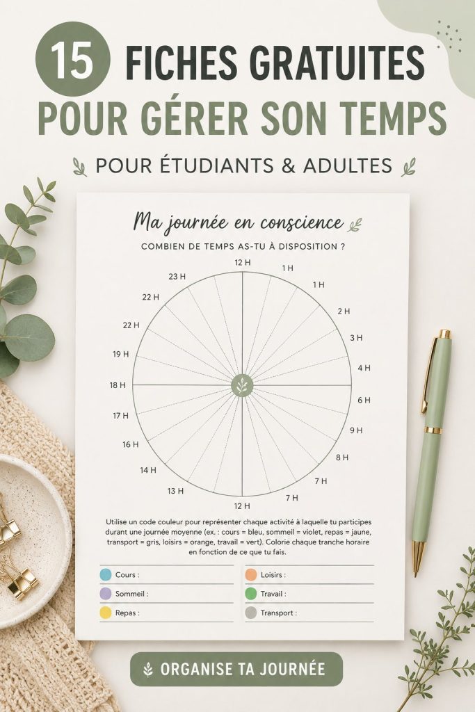 Femme utilisant un calendrier pour organiser son temps