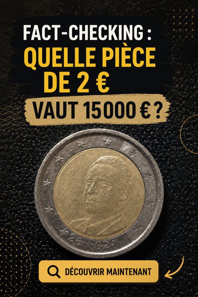 Image d'une pièce de 2 euros rare qui pourrait valoir jusqu'à 15 000 euros.
