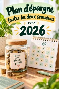 Femme souriante regardant un tableau d'épargne et prenant des notes.
