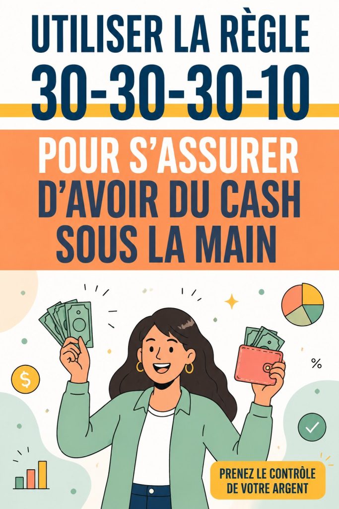 Image d'une femme gérant son budget avec la méthode 30-30-30-10
