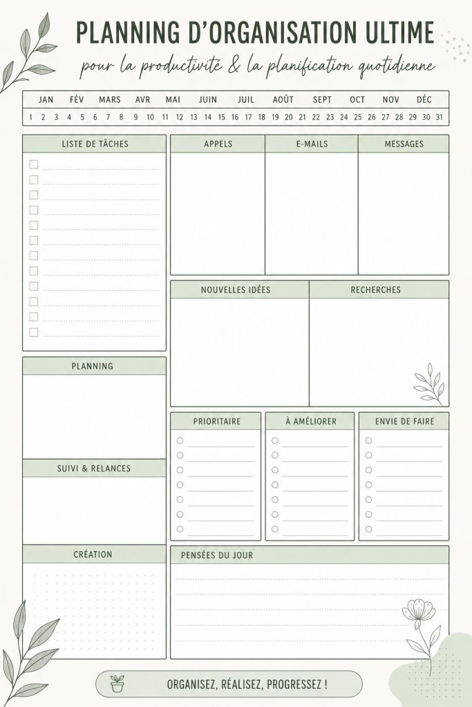 Femme utilisant un planner pour organiser sa journée à la maison