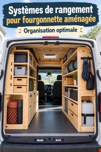 Un exemple de van utilitaire avec un système de rangement optimisé.