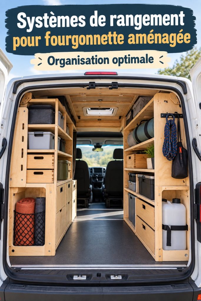 Un exemple de van utilitaire avec un système de rangement optimisé.