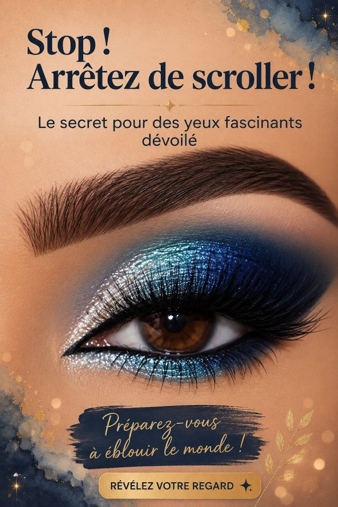 Un close-up sur des yeux maquillés avec des techniques coréennes, mettant en valeur des couleurs vives et des cils volumineux.
