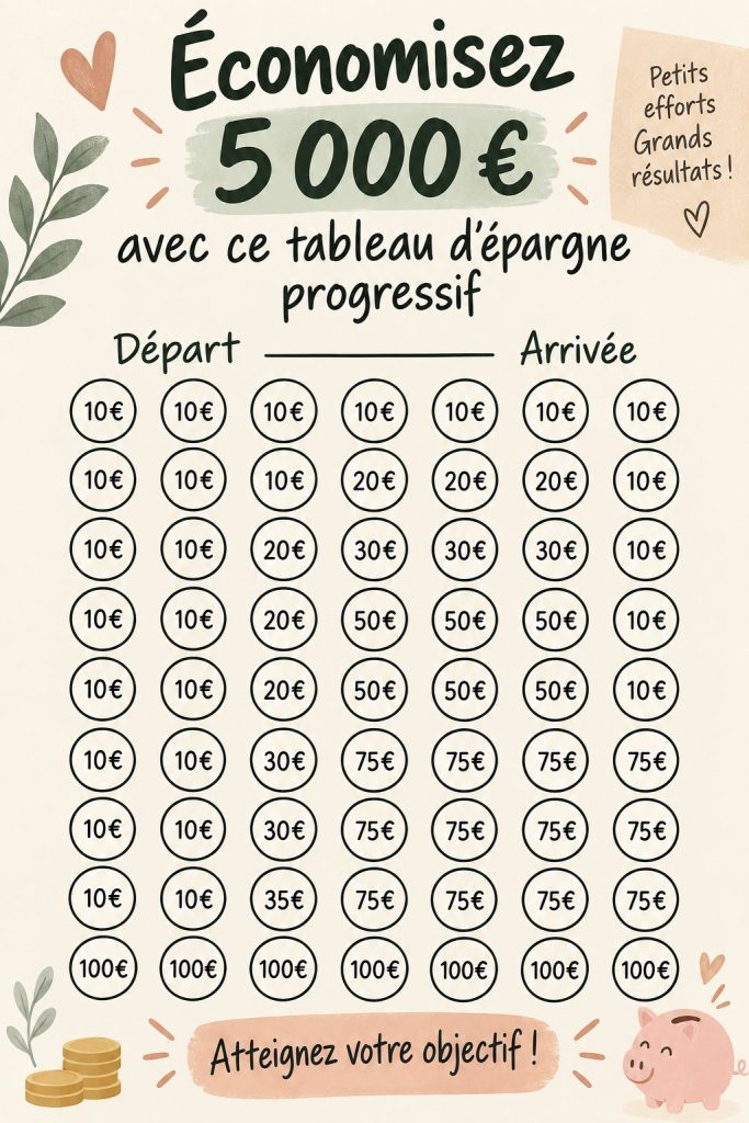 Femme souriante examinant un tableau de budget et des économies