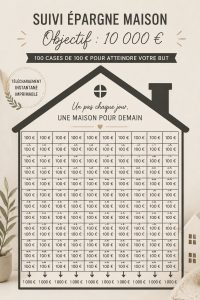 Suivi des économies pour acheter une maison