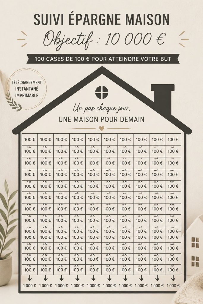 Suivi des économies pour acheter une maison