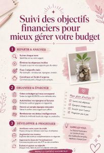Femme utilisant un tracker d'objectifs financiers sur son ordinateur