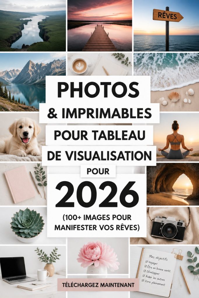 Tableau de vision inspirant avec des images pour 2026