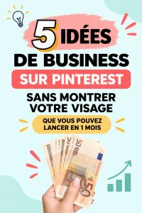 Femme utilisant Pinterest pour développer un business en ligne sans montrer son visage.